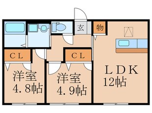 ソレアード・カンパーニュ　Ａ棟の物件間取画像